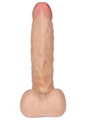 Dildo z kręgosłupem członek penis z jądrami 23cm B - Series Real