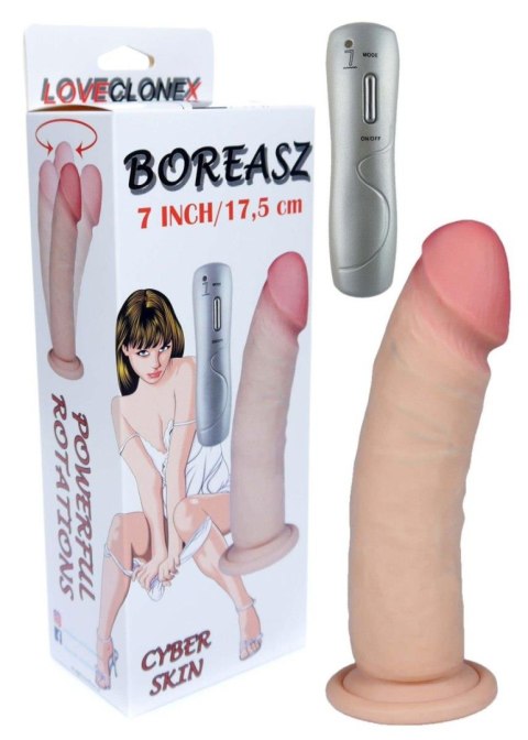 Realistyczny penis dildo z rotacją cyberskóra 20cm B - Series Real