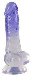 Transparentny penis żylasty z przyssawką 19,5 cm Crystal