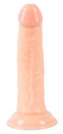 Zakrzywione dildo żylaste penis z przyssawką 18cm European Lover