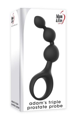 ADAMS TRIPLE PROSTATE PROBE BLACK Adam & Eve