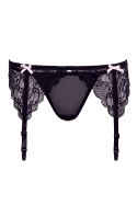 BARELY BARE GARTER BOWS & PANTY BLACK Barely Bare