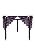 BARELY BARE GARTER BOWS & PANTY BLACK Barely Bare