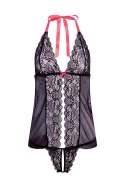 BARELY BARE OPEN FRONT BABYDOLL BLACK Barely Bare