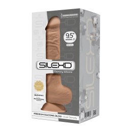 Realistyczne żylaste dildo z podwójna skórą Silexd