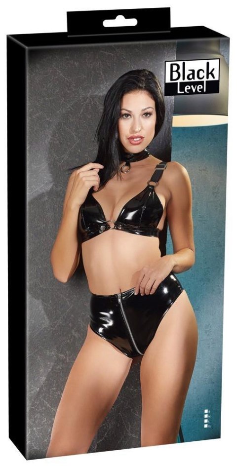 Vinyl Bra Set S Black Level