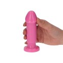 Różowe dildo gładki trzon z mocną przyssawką 15 cm Toyz4lovers