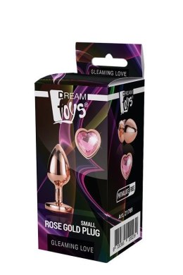 Złoty korek analny zatyczka z diamentem plug 7 cm Dream Toys