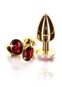 Butt Plug With Diamond Jewel L Gold