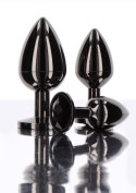 Butt Plug With Diamond Jewel M Black