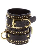 Studded Ankle Cuffs Set Black