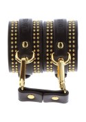 Studded Wrist Cufs Set Black