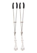 Tweezers With Pearls Silver