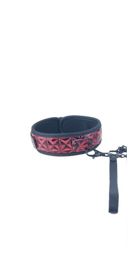 BTB FETISH COLLAR WITH LEASH RED Back to Basics