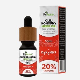 Olej konopny 20% Energy Sport- 10ml - D3 + K2Mk7 Medica