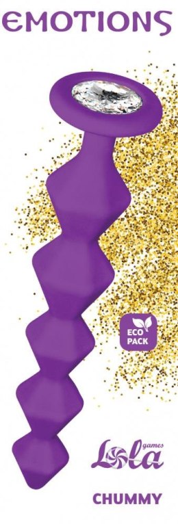 Anal bead with crystal Emotions Chummy Purple Lola Games
