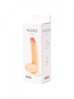 Naturalne dildo członek z jądrami przyssawka 17cm Lola Games