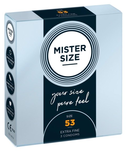 Dopasowane prezerwatywy mister size 53 mm 3szt Mister Size