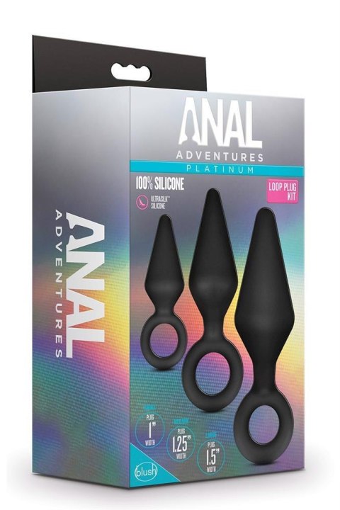 ANAL ADVENTURES PLATINUM LOOP PLUG KIT Blush