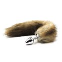 Plug anale con coda Long Fox Tail marrone Toyz4lovers