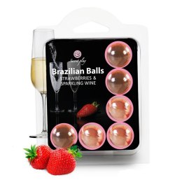 SET 6 BRAZILIAN BALLS STRAWBERRY & SPARKLING WINE Secret Play