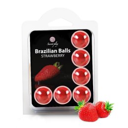 SET 6 BRAZILIAN BALLS STRAWBERRY Secret Play