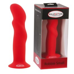 Czerwone ogniste gładkie dildo z przyssawką 13,6cm Malesation