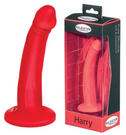 Czerwone ogniste gumowe dildo z przyssawką 14,5 cm Malesation