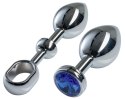 MALESATION Alu-Plug with handle & crystal large, chrome Malesation