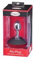 MALESATION Alu-Plug with suction cup small, chrome Malesation