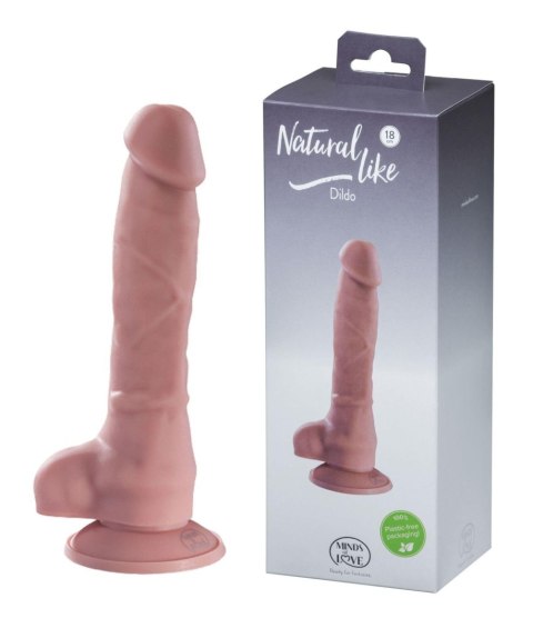 Naturalne realistyczne dildo penis przyssawka 18cm Minds of Love