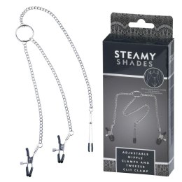 STEAMY SHADES Adjustable Nipple Clamps and Tweezer Clit Clamp Steamy Shades