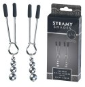 STEAMY SHADES Tweezer Nipple Clamps with Metal Beads Steamy Shades