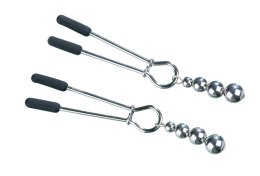 STEAMY SHADES Tweezer Nipple Clamps with Metal Beads Steamy Shades