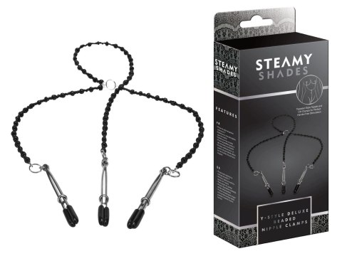 STEAMY SHADES Y-Style Deluxe Beaded Nipple Clamps Steamy Shades