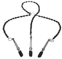 STEAMY SHADES Y-Style Deluxe Beaded Nipple Clamps Steamy Shades