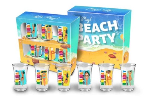 BEACH PARTY - zestaw 6 kieliszków junior 35 ml BGtech