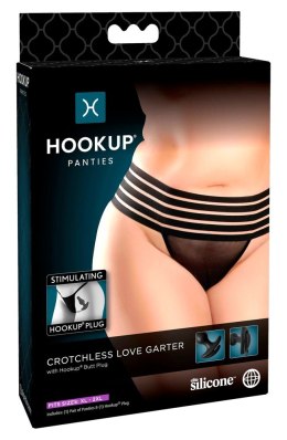 Crotchless Love Garter XL-XXL HOOKUP PANTIES