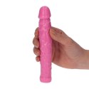 Dildo żylaste różowe wodoodporne gumowe 16,5 cm Toyz4lovers