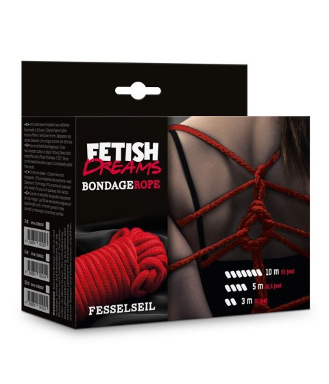 Fetish Dreams Bondage Rope 10m Red Fetish Dreams