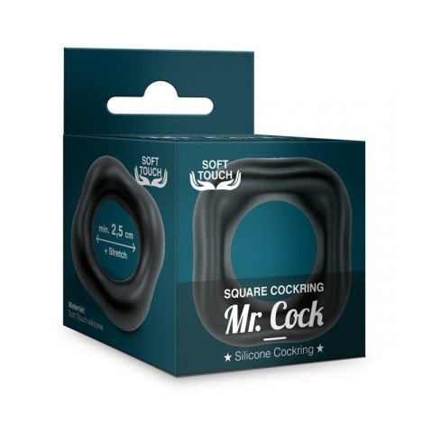 Mr.Cock Square Silicone Cockring black Mr. Cock