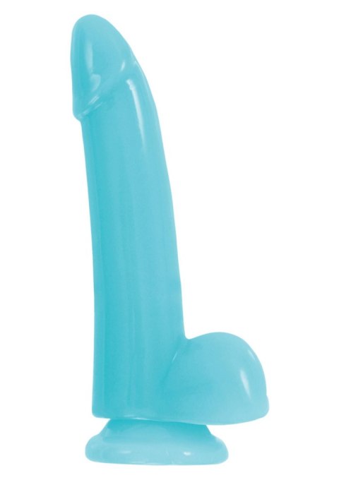 Smooth Glowing Dong 5 Inch Blue