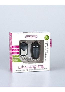 10 Speed Remote Vibrating Egg - Medium - Black ShotsToys