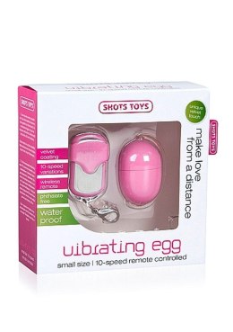 10 Speed Remote Vibrating Egg - Small - Pink ShotsToys