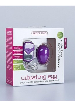 10 Speed Remote Vibrating Egg - Small - Purple ShotsToys