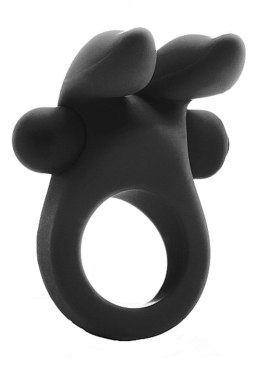 Bunny Cockring with Stimulating Ears- Black Mjuze