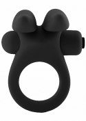 Bunny Cockring with Stimulating Ears- Black Mjuze