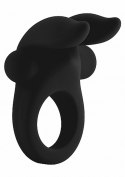 Bunny Cockring with Stimulating Ears- Black Mjuze