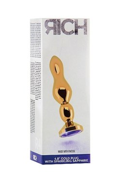 R4 - Gold Plug - 4,8 Inch - Purple Sapphire Rich
