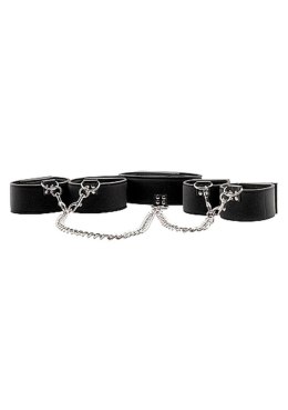 Reversible Collar / Wrist / Ankle Cuffs - Black Ouch!